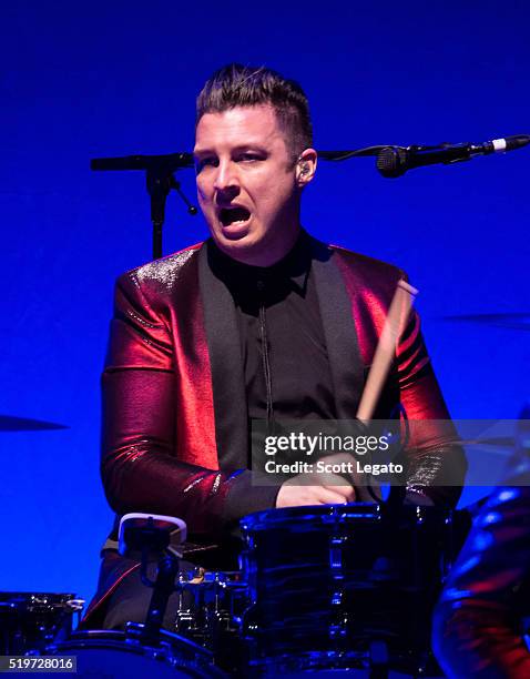 Matt Helders performs with Iggy Pop in support of the Post Pop Depression Tour at Fox Theatre on April 7, 2016 in Detroit, Michigan.