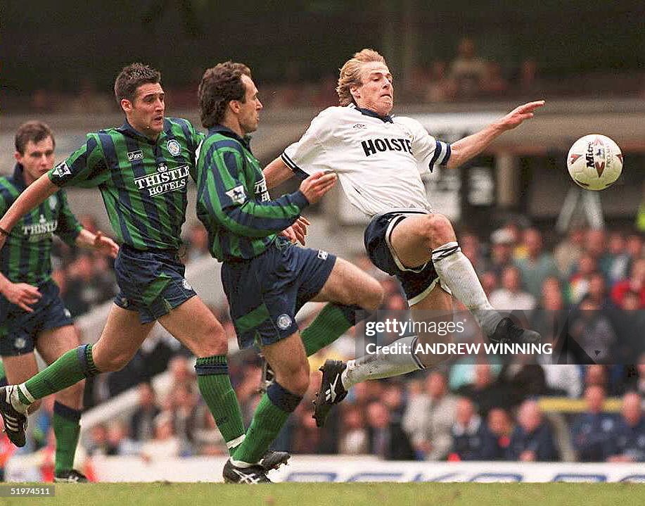 Tottenham Hotspurs star German striker Juergen Kli