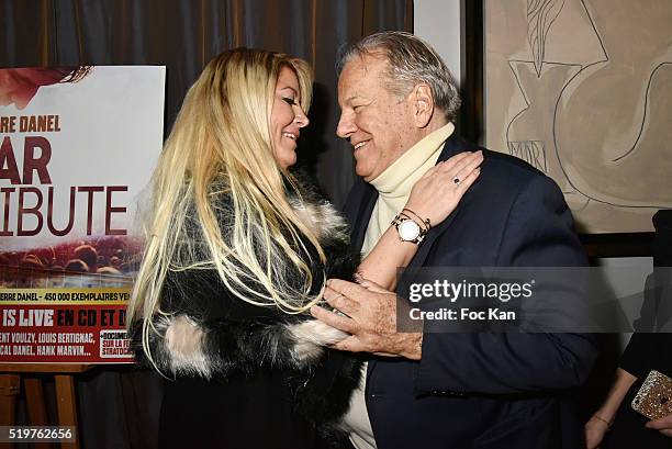 Loana Petrucciani and Massimo Gargia attend 'Guitar Tribute' by Golden disc awarded Jean Pierre Danel at Hotel Burgundy on April 7, 2015 in Paris;...