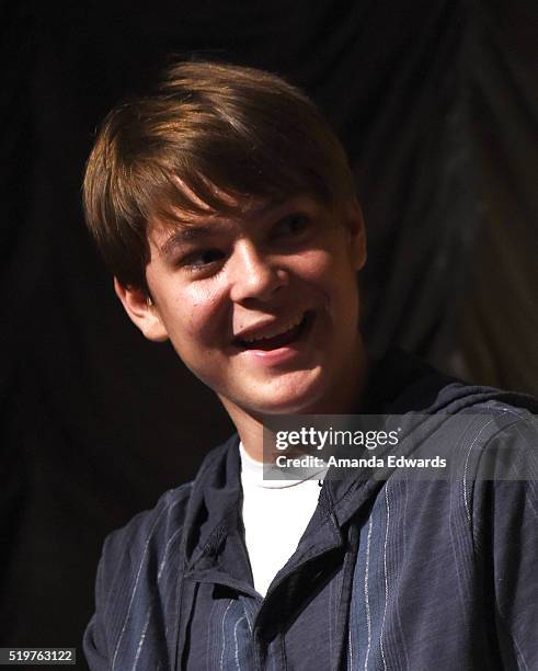 Actor Judah Lewis attends the Film Independent at LACMA Screening and Q&A of "Demolition" at the Bing Theatre at LACMA on April 7, 2016 in Los...