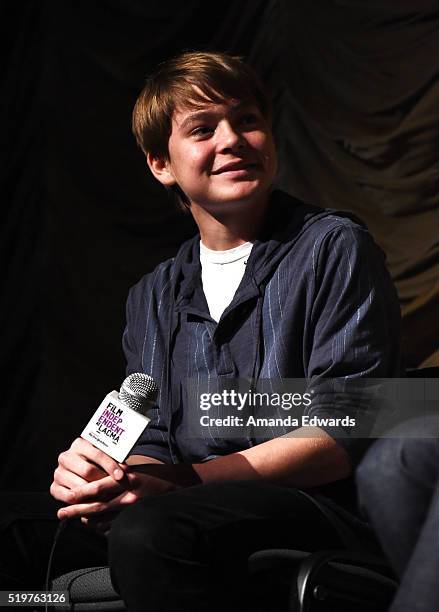 Actor Judah Lewis attends the Film Independent at LACMA Screening and Q&A of "Demolition" at the Bing Theatre at LACMA on April 7, 2016 in Los...