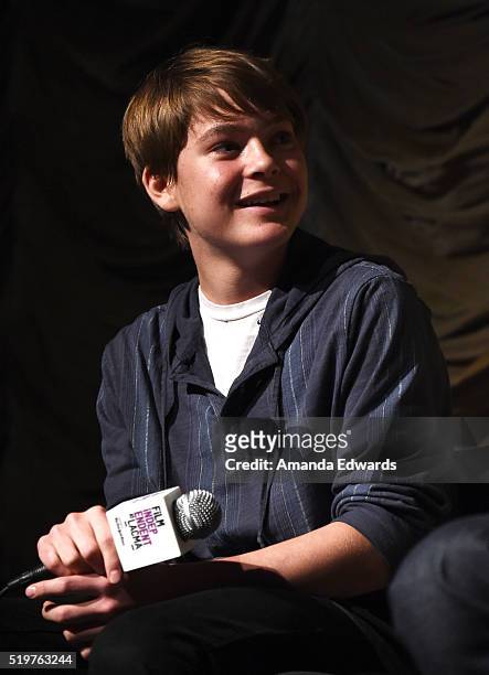 Actor Judah Lewis attends the Film Independent at LACMA Screening and Q&A of "Demolition" at the Bing Theatre at LACMA on April 7, 2016 in Los...