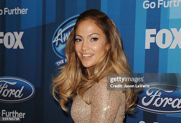 Jennifer Lopez attends FOX's "American Idol" finale for the farewell season at Dolby Theatre on April 7, 2016 in Hollywood, California.