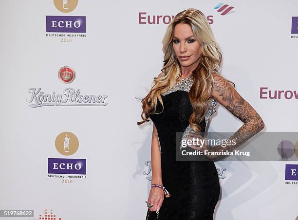 Gina-Lisa Lohfink attends the Echo Award 2016 on April 07, 2016 in Berlin, Germany.