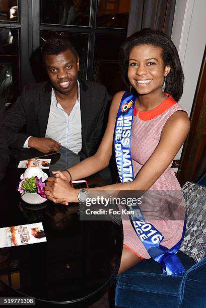 Jean Barthelemy BokassaÊand Miss Nationale 1st Dauphine Nathanaelle Audel attend 'Guitar Tribute' by Golden disc awarded Jean Pierre Danel at Hotel...