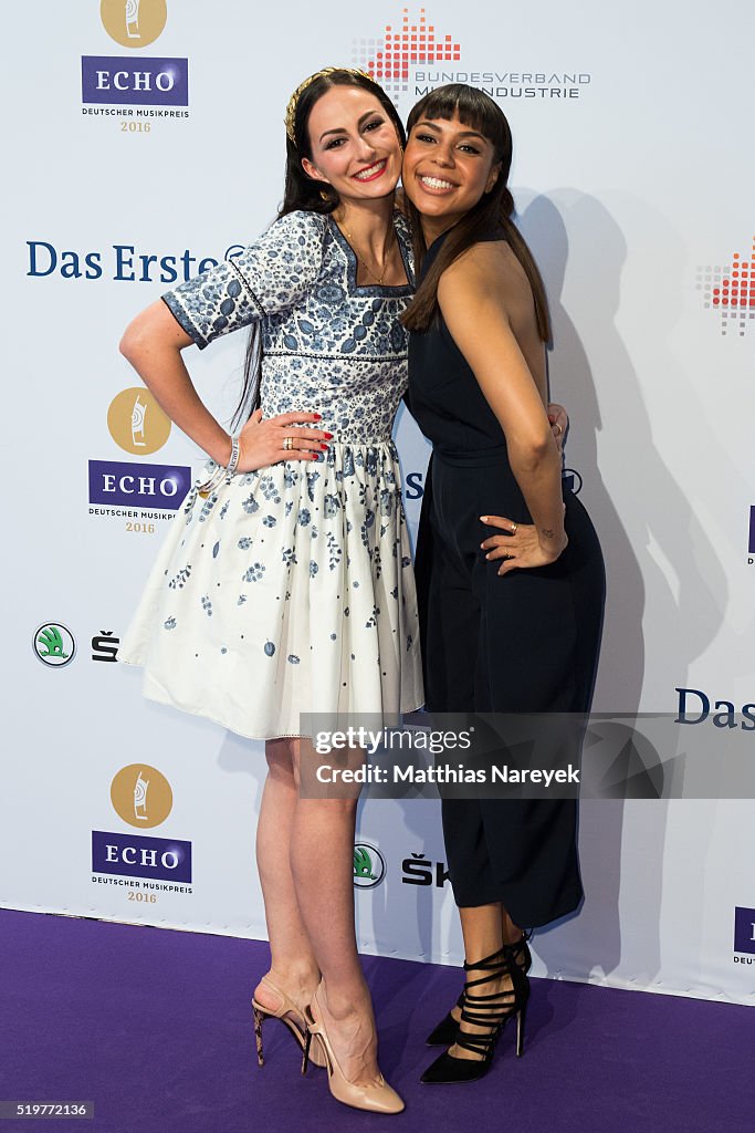 Marla Blumenblatt and Alexandra Maurer attends the Echo Award 2016 on