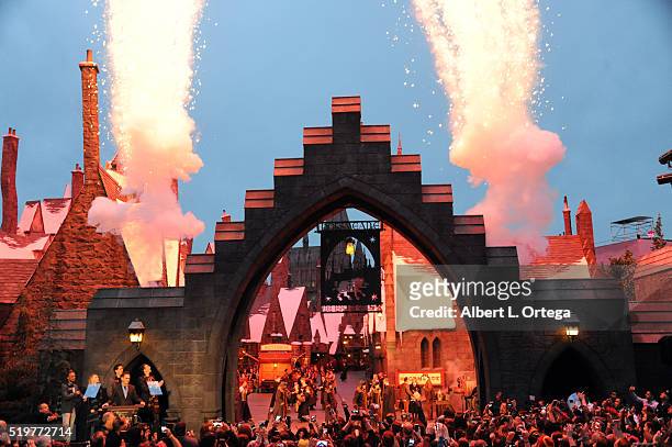 Atmosphere at the Official Opening Of "The Wizarding World Of Harry Potter" At Universal Studios Hollywood held at Universal Studios Hollywood on...