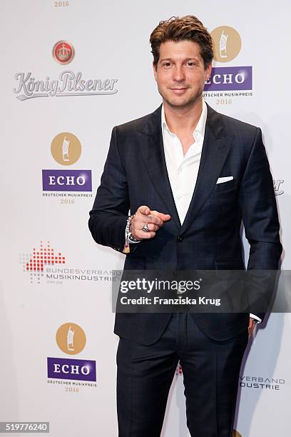 Sebastian Deyle attends the Koenig Pilsener At Echo Award 2016 on April 07, 2016 in Berlin, Germany.