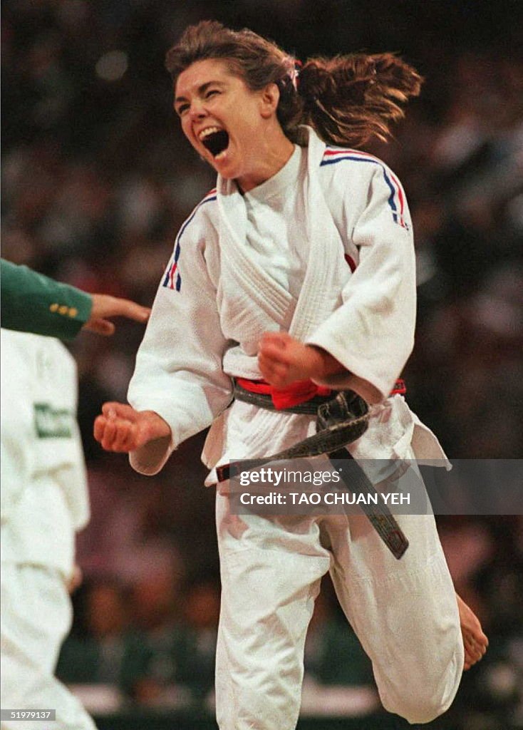 Restoux Marie Claire Restoux of France screams in victory after winning... News ...
