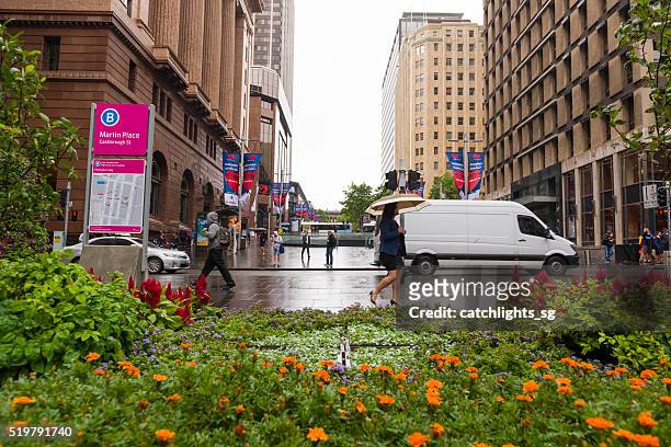 martin place, sydney australia - martin place sydney stock pictures, royalty-free photos & images