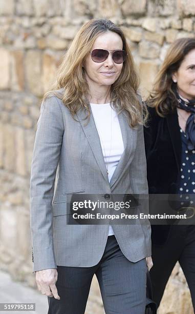 Miriam Ungria attends the funeral service for her husband Prince Kardam of Bulgaria on the first anniversary of his death at Santos Andres and...