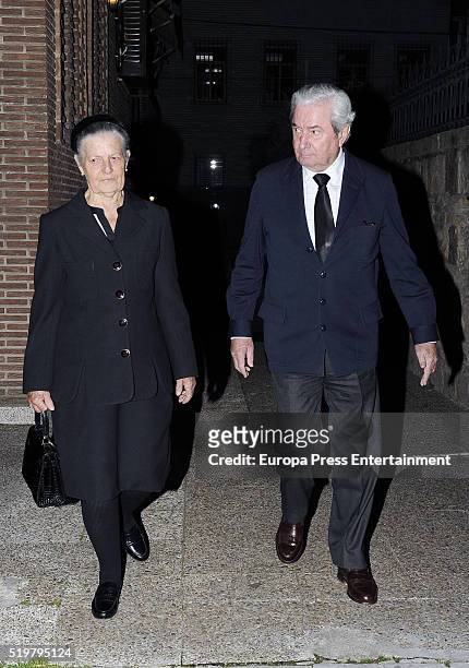 Teresa de Borbon Dos Sicilias attends the funeral service for Prince Kardam of Bulgaria on the first anniversary of his death at Santos Andres and...