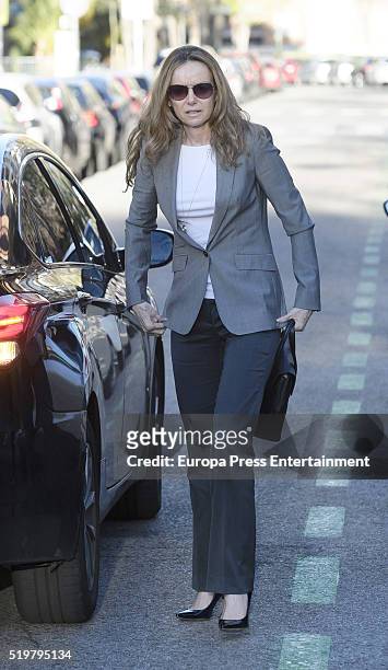Miriam Ungria attends the funeral service for her husband Prince Kardam of Bulgaria on the first anniversary of his death at Santos Andres and...