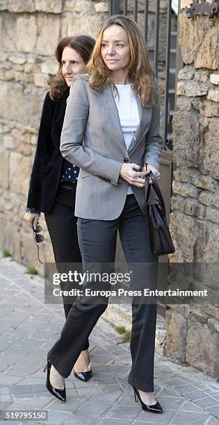 Miriam Ungria attends the funeral service for her husband Prince Kardam of Bulgaria on the first anniversary of his death at Santos Andres and...