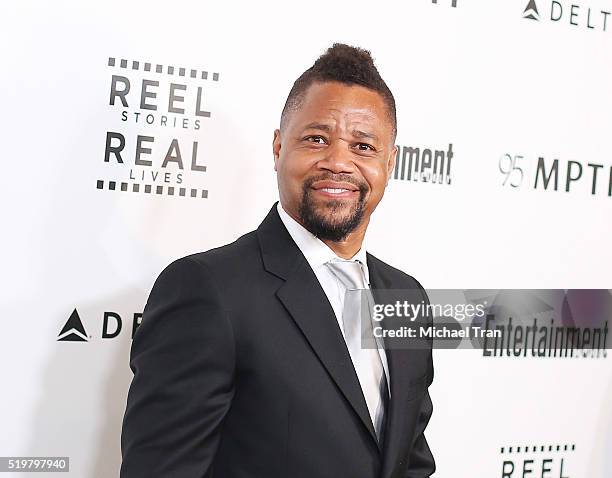 Cuba Gooding Jr. Arrives at the 5th Annual Reel Stories, Real Lives Benefiting MPTF held at Milk Studios on April 7, 2016 in Los Angeles, California.