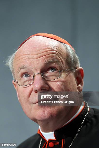 Cardinal Christoph Schonborn during the presentation of Pope Francis' post-synodal Apostolic Exhortation 'Amoris Laetitia' or 'The Joy of Love' at...