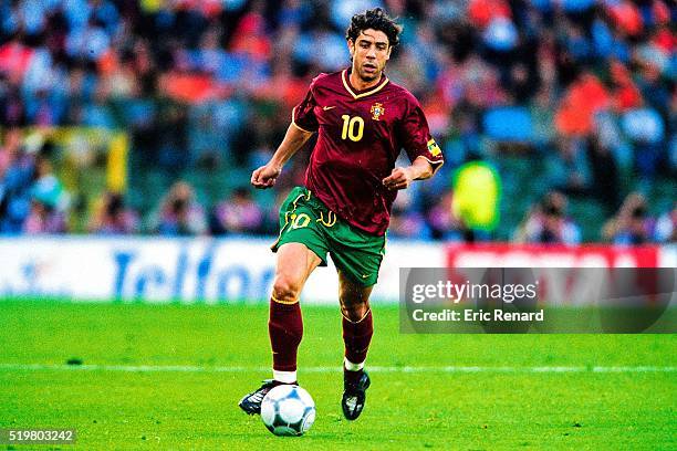 Rui COSTA of Portugal During The Semi Final of the Football European Championships betwenn France and Portugal In Brussels, Belgium On June 28, 2000.