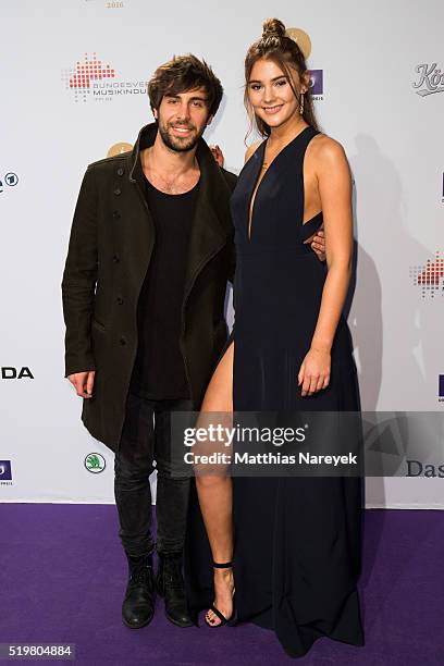 Stefanie Giesinger and Max Giesinger attend the Echo Award 2016 on April 7, 2016 in Berlin, Germany.