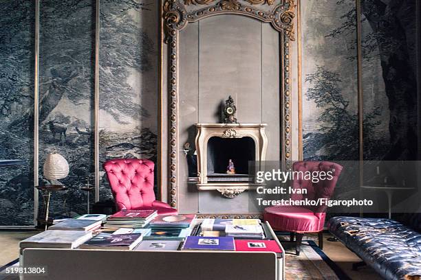 Casa Mollino is photographed for Madame Figaro on May 21, 2014 in Turin, Italy. Carlo Mollino designed the building as a secret temple. The new...