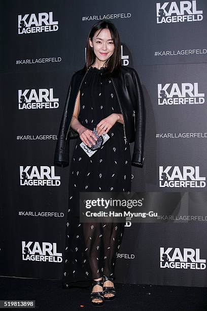 Kim Yu-Na aka Kim Yun-A of Jaurim attends "Karl Lagerfeld" Flagship Store Opening In Gangnam on April 7, 2016 in Seoul, South Korea.