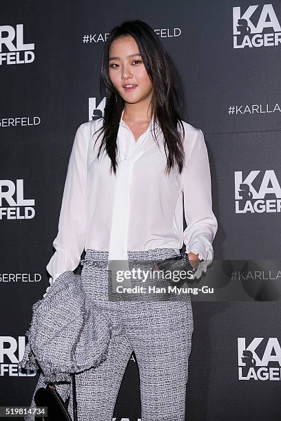 South Korean model Kang Seung-Hyon attends "Karl Lagerfeld" Flagship Store Opening In Gangnam on April 7, 2016 in Seoul, South Korea.