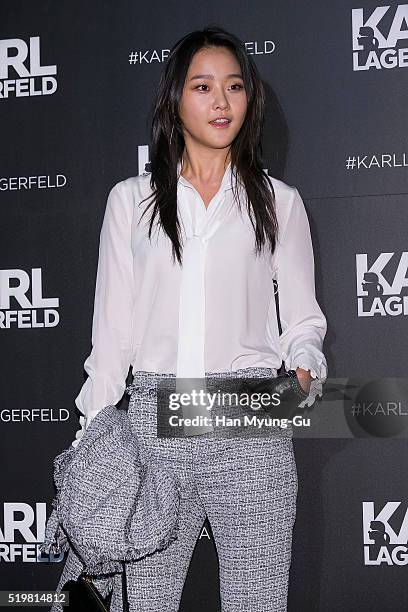 South Korean model Kang Seung-Hyon attends "Karl Lagerfeld" Flagship Store Opening In Gangnam on April 7, 2016 in Seoul, South Korea.