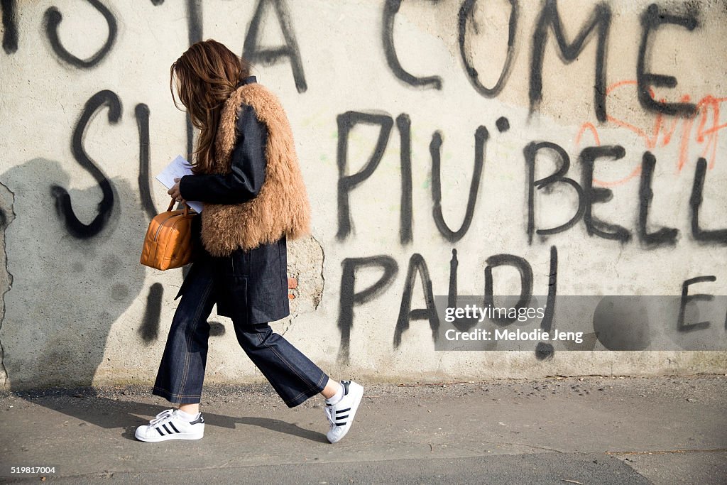 Street Style: February 25 - Milan Fashion Week Fall/Winter 2016/17