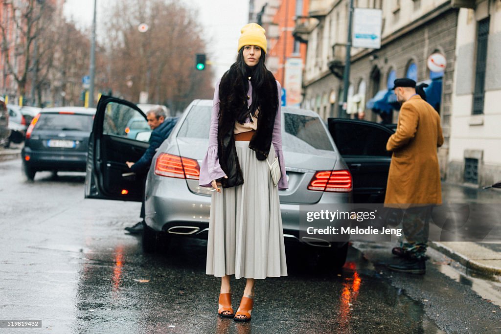 Street Style: February 28 - Milan Fashion Week Fall/Winter 2016/17