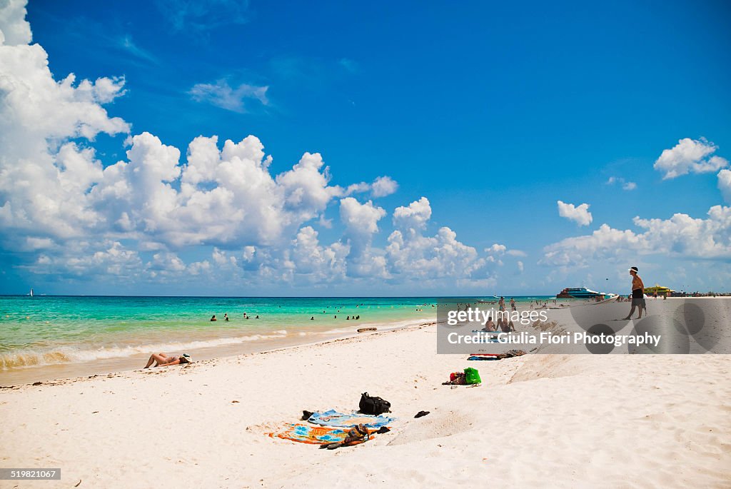 Beach in Playa del Carmen, Mexico