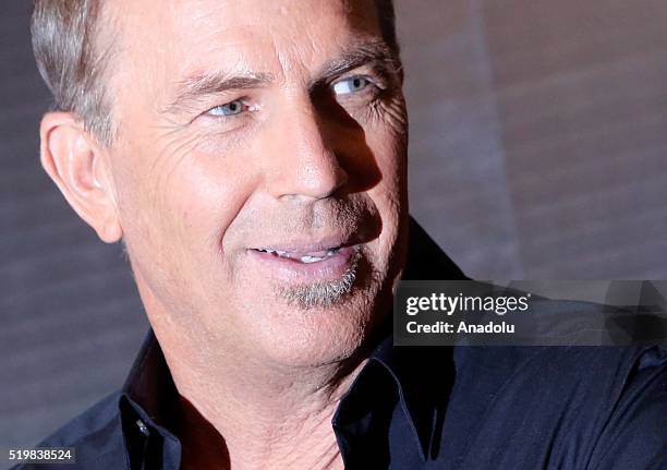 Actor Kevin Costner posesduring a photocall at the premiere of the American action thriller drama film 'Criminal', in Rome, Italy, 08 April 2016.