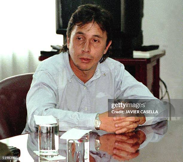 This file photo taken in November 1999 shows Colombian drug trafficker Fabio Ochoa in Bogota, Colombia. Colombian President Andres Pastrana...