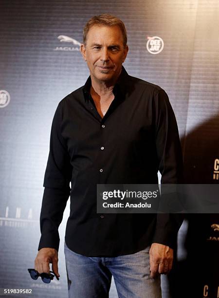 Actor Kevin Costner posesduring a photocall at the premiere of the American action thriller drama film 'Criminal', in Rome, Italy, 08 April 2016.