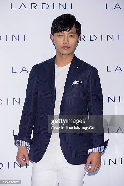 South Korean actor Jin Goo attends the opening of "LARDINI" at Shinsegae Department Store in Gangnam on April 5, 2016 in Seoul, South Korea.
