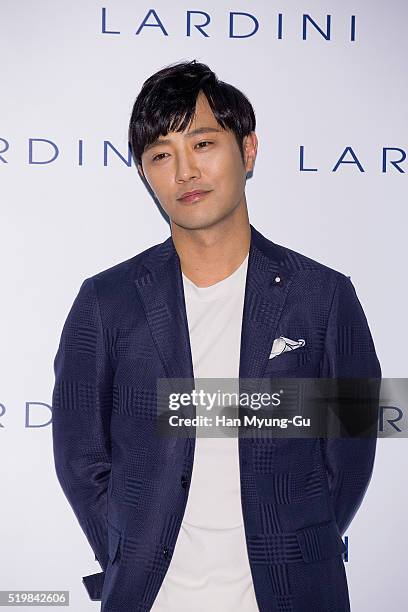 South Korean actor Jin Goo attends the opening of "LARDINI" at Shinsegae Department Store in Gangnam on April 5, 2016 in Seoul, South Korea.