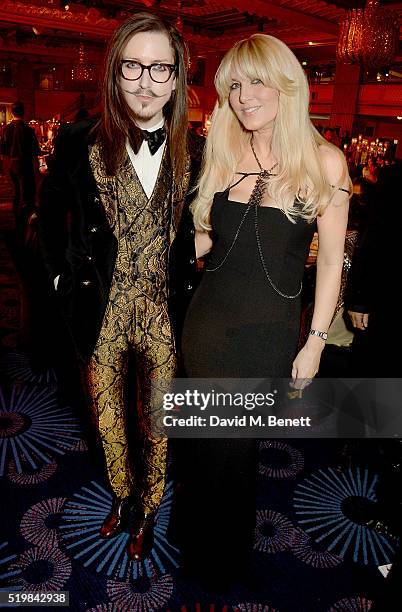 Joshua Kane and Emma Noble attend the 6th Annual Asian Awards at The Grosvenor House Hotel on April 8, 2016 in London, England.