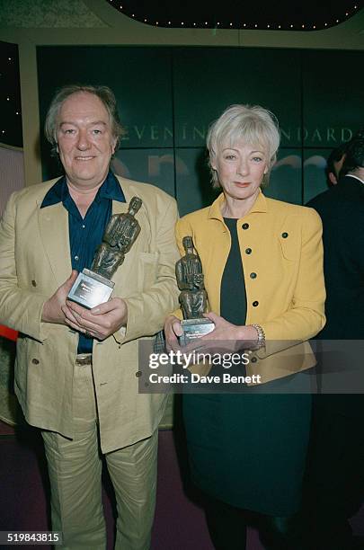 Michael Gambon and Geraldine McEwan at the Evening Standard Theatre Awards, held at the Savoy Hotel, London, 24th November 1995. Gambon won Best...