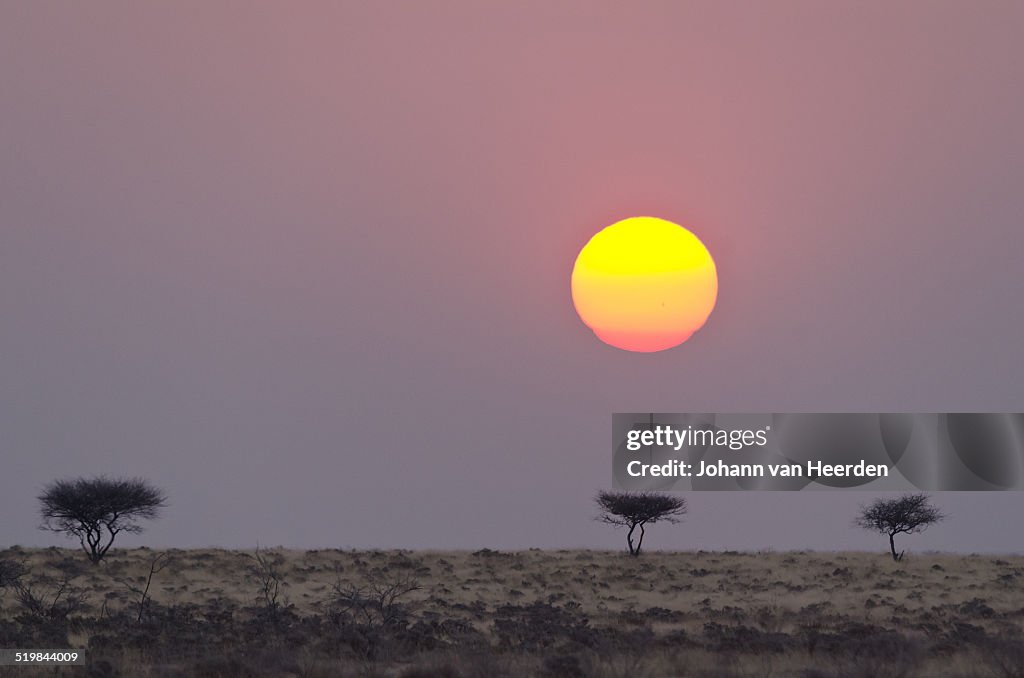 African winter sunset