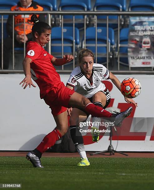 Ipek Kaya of Turkey in action during the UEFA Women's EURO 2017 Qualifying group stage, Group 5 match between Turkey and Germany at Recep Tayyip...