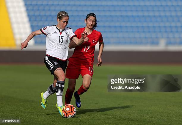Ipek Kaya of Turkey in action during the UEFA Women's EURO 2017 Qualifying group stage, Group 5 match between Turkey and Germany at Recep Tayyip...
