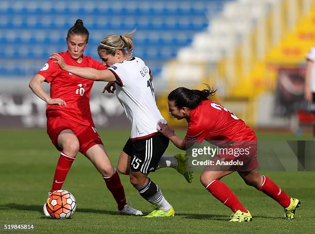 Ebru Topcu of Turkey in action during the UEFA Women's EURO 2017 Qualifying group stage, Group 5 match between Turkey and Germany at Recep Tayyip...