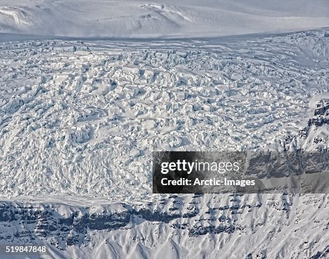 Glacier patterns, Fjallsjokull, Vatnajokull Ice Cap, Iceland Glacier patterns, Fjallsjokull, Vatnajokull Ice Cap, Iceland