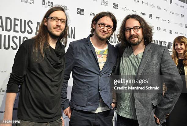 Zebo Adam attends the Amadeus Austrian Music Award - Red Carpet at Volkstheater on April 3, 2016 in Vienna, Austria.