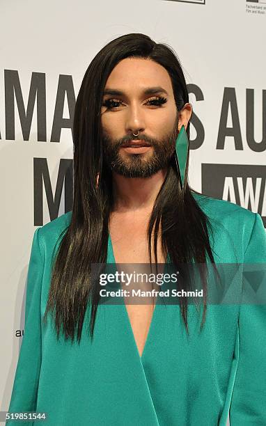 Conchita attends the Amadeus Austrian Music Award - Red Carpet at Volkstheater on April 3, 2016 in Vienna, Austria.