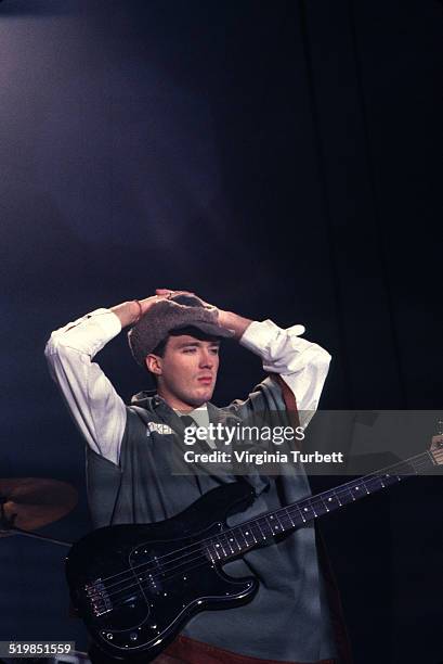 Martin Kemp of Spandau Ballet during a video shoot for their single 'Instinction', 12th March 1982.