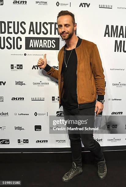 Rene Rodriguez attends the Amadeus Austrian Music Award - Red Carpet at Volkstheater on April 3, 2016 in Vienna, Austria.