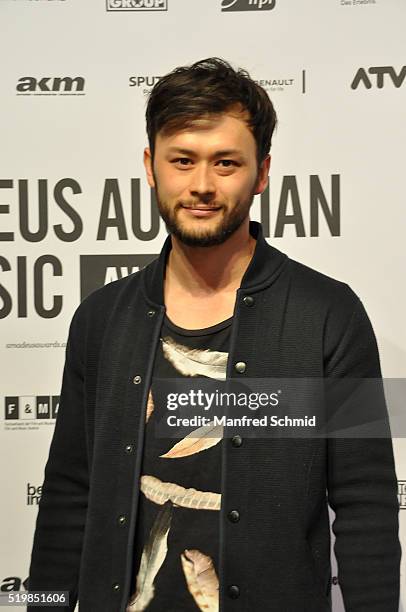 Lukas Ploechl attends the Amadeus Austrian Music Award - Red Carpet at Volkstheater on April 3, 2016 in Vienna, Austria.