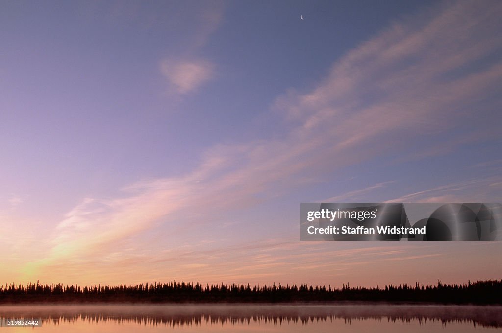 Sunset Over Alaskan Landscape