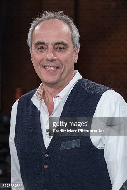 Star chef Christian Rach attends the 'Koelner Treff' TV Show at the WDR Studio on April 8, 2016 in Cologne, Germany.