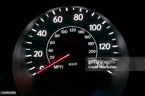 car speedometer - tachimetro foto e immagini stock