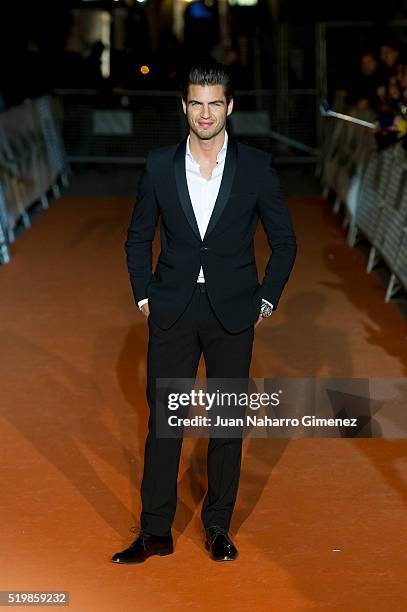 Maxi Iglesias attends 'La Embajada' premiere during FesTVal at Teatro Circo on April 8, 2016 in Albacete, Spain.